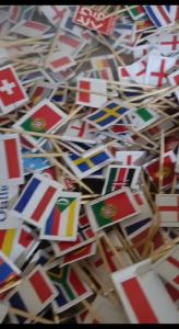 50 PC-CAKE TOPPER -TUSUK GIGI BENDERA FILIPINA- - Hiasan kue/makanan