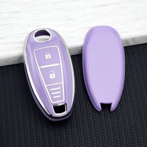 For Suzuki Vitara Swift Ignis Kizashi SX4 Baleno Ertiga Samurai S-Cross TPU Car Remote Key Case Shell Cover Fob Accessories