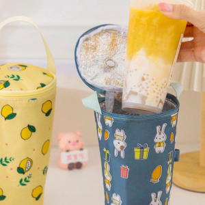 Milk Tea Cup Holder Insulated Portable Handheld Carrier for Office Student Carrying Fresh Keeping Cup Bag Cover