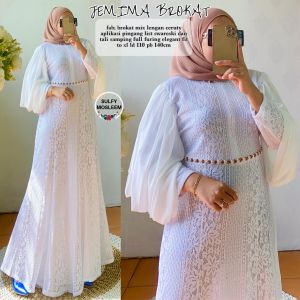 JEMIMA BROKAT GAMIS PESTA ELEGANT PEMIUM HIGH QUALITY