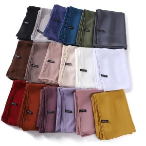 Jifang High Quality Women Plain Soft Chiffon Shawl Pashmina Muslim Hijabs Shawls 180x70cm SL42