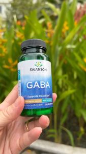Viên uống tác dụng mạnh giúp ngủ ngon thư giản Swanson GABA 500mg 100 Viên Của Mỹ