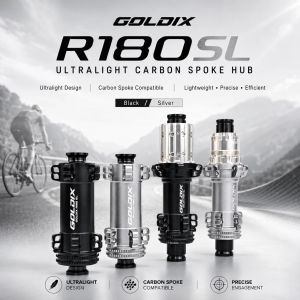 GOLDIX R180SL Road Bike Disc Hub 20H Ultralight 255g 36T Star Ratchet Hub Swiss Standard Carbon Spoke Ready 10-12 Speed
