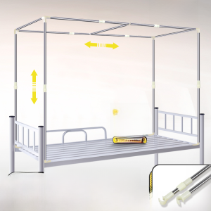New Expandable Student Dormitory Bed Curtain Stainless Steel Support Rod Upper And Lower Bunk Bed Mosquito Net Pole Bed Frame
