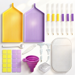 Diamond Painting Tools Kit with Trays Pens Wax Beads Drill Funnel Storage Box for DIY 5D Diamond Embroidery Accessories Set