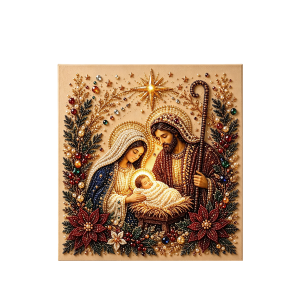 Dowmoo DIY Christmas Diamond Painting Art Kit Nativity Scene 3D Pearl Shiny Home Decor Stress Relief Holiday Creative Gift Set