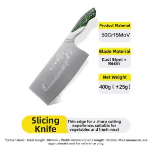 SHI BA ZI ZUO | Home Use Bone Chopping Knife Stainless Steel