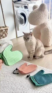 AiPet  pet grooming glove cat grooming cat cleaning glove pet comb pet hair remover sikat kucing