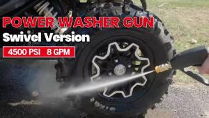 YAMATIC Short Pressure Washer Gun with Swivel Brass 3/8" Quick Connector Power Washer Handle with Easy Pull Trigger Replacement for Ryobi Simpson Craftsman DeWalt 4000 PSI