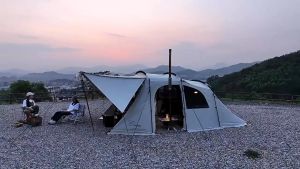 Vidalido Sanstay Tunnel Family Tent เต็นท์ทรงอุโมงค์หลังใหญ่ 1 ห้องนอน 1ห้องนั่งเล่น สำหรับ 4 คน เต็นท์อุโมงค์ เต็นท์ทรงอุโมงค์ - Lazada