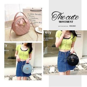 NDDshop งานเข้าใหม่ปังไม่ไหวคุณน้า กระเป๋าทรงกลมสะพายไหล่แฟชั่น งานสวย ทรงยูนีค ดีไซน์ดี งานเก๋ พร้อมส่งให้เลือกความแกรมถึง 4 สี ใครชอบงานใบเล็กแบบนี้ ขอแนะนำเลยยยยย