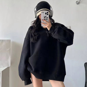 Chic Hong Kong Style Womens Hoodie Comfortable Lazy Fashion Design High Quality Streetwear Sweatshirt Korean Trend Autumn Winter