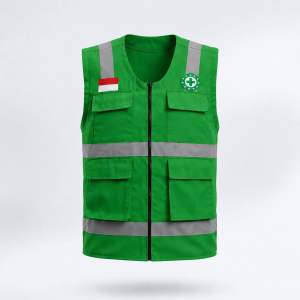 rompi safety proyek rompi lapangan tambang rompi k3 free logo k3 & bendera