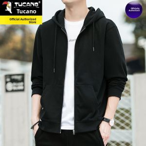 Mens Hooded Thickened Cotton Sweatshirt Zipper Sports Jacket Autumn Winter New Style Fashion Urban Loose Fit Antibacterial