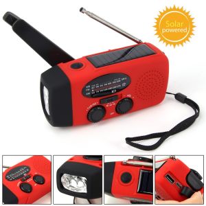 Emergency Hand Crank Radio with LED Flashlight FM AM WB NOAA Weather Radio 600mAh USB Charging Emergency Waterproof Camping