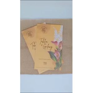 50 Pcs Cetak Undangan Pernikahan Murah Rustik Rizki 27 Bisa COD