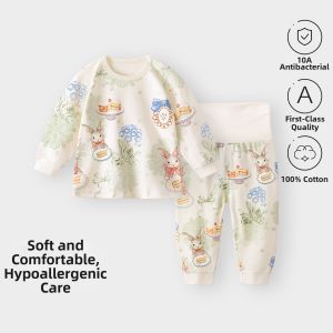 TONGLIANCHUXIN | High Waist Cotton Thermal Set for Infants