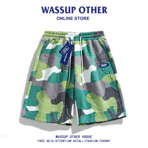 Summer Ice Silk Shorts Mens Casual Sporty Loose Camo Beach 5 Divided Trousers