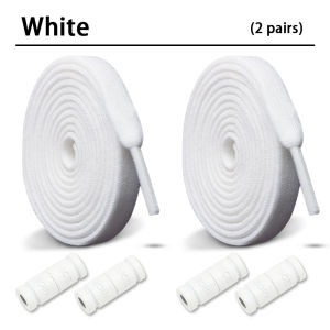 2Pair Elastic Laces Sneakers No Tie Shoe laces Colorful Capsule Lock Shoelaces Without ties 0.8cm Flat Shoelace