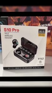 Tai nghe bluetooth V5.2 S10 Pro cao cấp Thiết kế ấn tượng Dock sạc kiêm sạc dự phòng cực kỳ tiện lợi