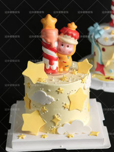 ของตกแต่งเค้กตัวละครการ์ตูนดวงดาวที่ทำให้คุณต้องตั้งใจ พลัสเทอร์กิช ของตกแต่งเค้กวันเกิดสำหรับเด็กผู้หญิงและเด็กทารก