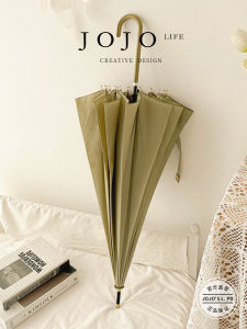 Thickened Large Size Ladys Umbrella with Long Handle Reinforced Double Person JOJOS L. PD. Grocery Mr. Vintage Style Manual Umbrella