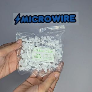 MW PVC Round Cable Clips – 4mm to 16mm (100pcs/Pack) Wire Clamp Fasteners