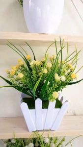 EFPT53 Pot Tanaman Hias Bunga Hias Plastik Ornamen Pot Bonsai Artificial Flower Decoration