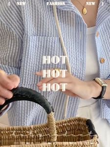 Korean Dress👚เสื้อแฟชั่นผญๆ🎀ใบไม้ร่วงและฤดูหนาว ใหม่เสื้อมีฮู้ดแขนยาวลายกระดุมแถวเดียวสำหรับผู้หญิง เสื้อฤดู