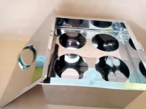 Dandang mie ayam 4 lubang tanpa kotak tampungan dengan saringan Stainless pack kayu