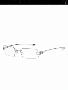 Evil Pet | Lightweight Frameless Anti-Radiation Titanium Metal Blue Light Filter Optical Glasses for Women