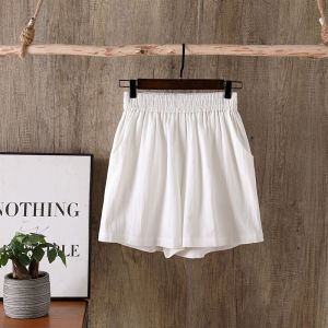 NUANKONG | Cotton Linen Wide Leg Pants 9-length