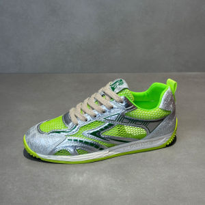 Retro Silver Mens Casual Shoes Breathable Comfortable Mesh Soft Bottom Versatile Popular New Style 2025 Spring Season Rubber Sole