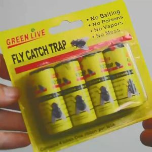 1pc Insect Bug Fly Glue Paper Catcher Trap Ribbon Tape Strip Sticky Flies Indoor Sticky plate