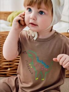 MINI BALA | Mini Cute Dinosaur Design Baby Jumpsuit Summer Wear