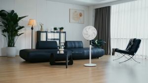 Quạt cây đứng Aqua FED3501R thân quạt máy cảm ứng điều khiển từ xa hẹn giờ 12 tiếng thu dài ngắn - Bảo hành 12 tháng