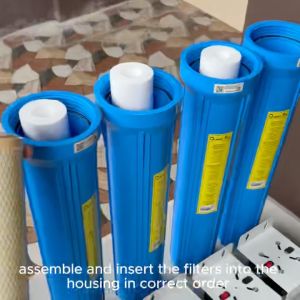 Water Filtration System Top Selling 4 Stages 20\" Slim Type Deepwell Premium Set Up Complete Set of 1 Washable Filter 1 Sediment Filters and 1 Carbon Block 1 Disposable Water Softener Different Variation