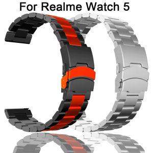 Stainless Steel Band For Realme Watch 5 22mm Strap For Realme Watch S2/2 Pro 3 3 Pro/Realme S SPro Metal Bracelet Accessories