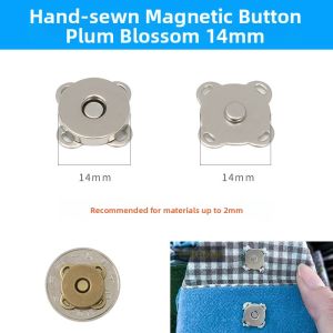 MINGRENBANG | Hand Sewing Plum Blossom Shape Magnetic Snap Fastener