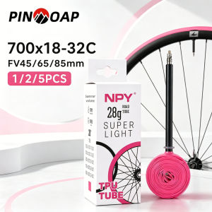 PINMOAP 1/2/5PCS Pink Road Bike Inner Tube 700c Bicycle Tire Tube Lightweight Presta Valve Tube For Road Cycling Repair Spare Pa