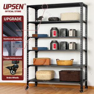 Steel Shelf With Wheels 6 Layer Rack Metal Rack Steel Storage Shelves Metal Shelf Boltless Rack Supersize 120x40x200cm