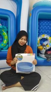 Ollykids INTEX 58446 Kolam Renang Anak Crystal 3 Ring 168x38cm Inflatable Pool Kualitas Bahan Tebal