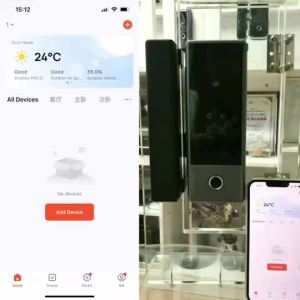 Smart Wifi Fingerprint Lock Wooden Framed Door Frameless Glass Door Electronic Lock Remote Control Unlock work with tuya app