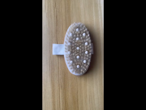 Natural Bristle Shower Brush Long Wooden Handle Bath Body Brush Wet or Dry Brushing Exfoliating Skin
