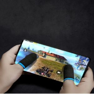1 Pair 2pcs Finger Sleeve Gaming Breathable Mobile Game Controller Finger For Pubg Non-Scratch Touch Screen Thumb Gloves