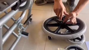 TOUTOU ล้อรถเข็นผู้ป่วย ล้อรถเข็น ล้อไม่ทำพื้นเป็นรอย ล้อวีลแชร์ขนาด 14 นิ้ว อะไหล่ล้อหลังวีลแชร์ ล้อยางตัน