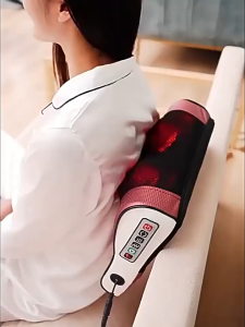 หมอนนวดคอไฟฟ้า หมอนนวดไหล่ หัว ไหล่ เอว สะโพก ส่วนหลัง หมอนนวดบําบัดความร้อน แบบพกพา 6 โหมดอัจฉริยะ