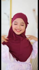 Dungdungkids Kania Kerudung Pita Anak Jilbab Instan Hijab Bergo Premium Serut Belakang 3 - 9 Tahun