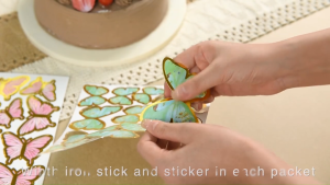 10Pcs/Set Paper Butterfly Topper Cake Topper Birthday Cake Decoration with stick and sticker