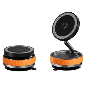 Magnetic 15W Wireless Charger Car Phone Holder Foldable 360 Degree Rotation Navigation Phone Holder Bracket for iPhone Samsung